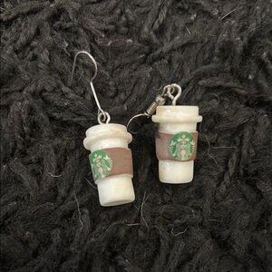 Starbucks Miniature Coffee Cup Earrings
